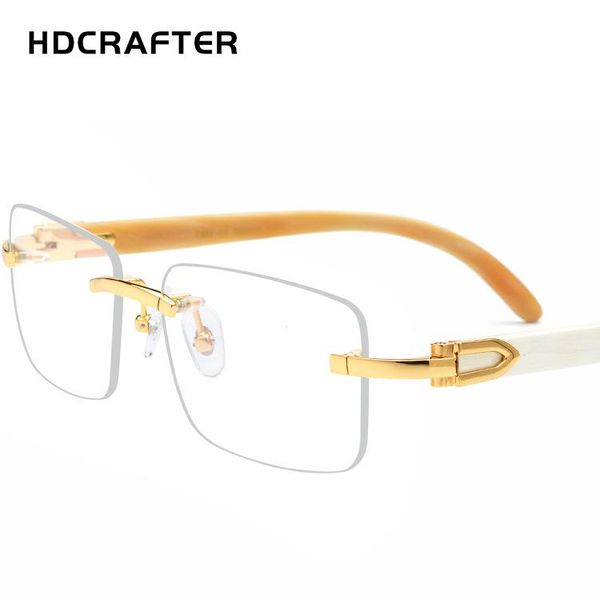 fashion sunglasses frames hdcrafter natural horn legs spectacle glasses frame men optical prescription rimless oculos myopia rx frameless ey, Black
fashion sunglasses frames hdcrafter natural horn legs spectacle glasses frame men optical prescription rimless oculos myopia rx frameless ey, Black