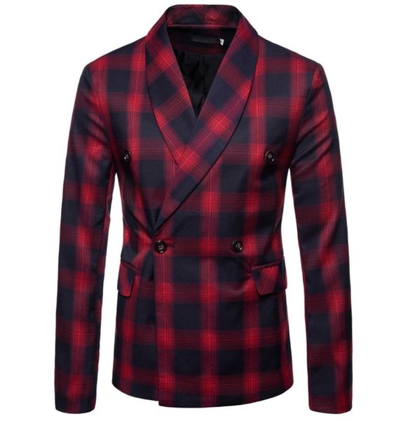 men blazer suits plaid pattern long sleeve secret grid double breasted casual brief style palel neck design mens blazers 9636, White;black
men blazer suits plaid pattern long sleeve secret grid double breasted casual brief style palel neck design mens blazers 9636, White;black