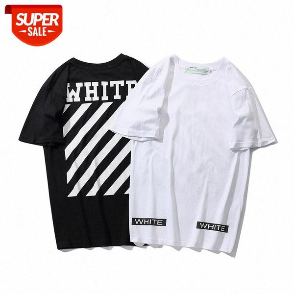 white all-match stripe printing ow half-sleeved short-sleeved men and women couple t-shirt #cb7u, White;black
white all-match stripe printing ow half-sleeved short-sleeved men and women couple t-shirt #cb7u, White;black