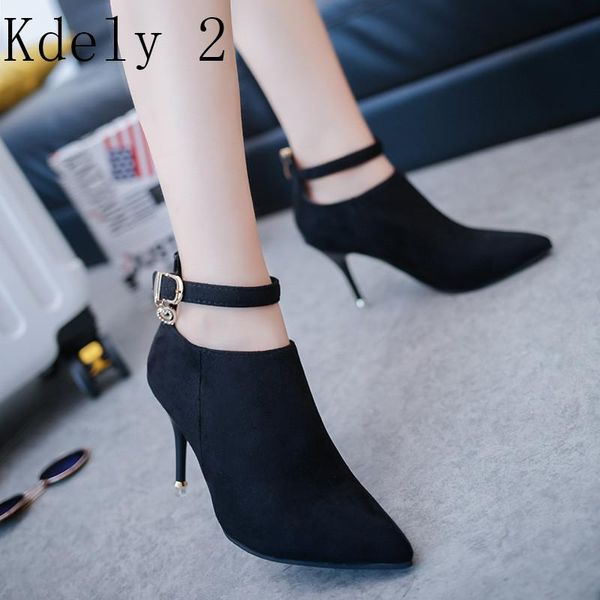 boots womens short female pointed toe heel high ankle flock zipper single autumn size 35-39, Black
boots womens short female pointed toe heel high ankle flock zipper single autumn size 35-39, Black