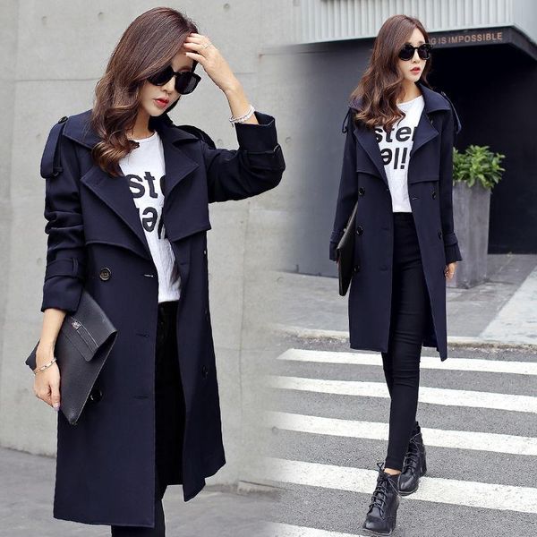 women's trench coats casual women long 2021 autumn winter korean oversize windbreaker with belt female coat, Tan;black
women's trench coats casual women long 2021 autumn winter korean oversize windbreaker with belt female coat, Tan;black