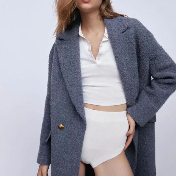 heydress 2021 winter women solid warm woolen coat offie lady elegant grey overcoat female fashion turn down collar long women's wool &, Black
heydress 2021 winter women solid warm woolen coat offie lady elegant grey overcoat female fashion turn down collar long women's wool &, Black