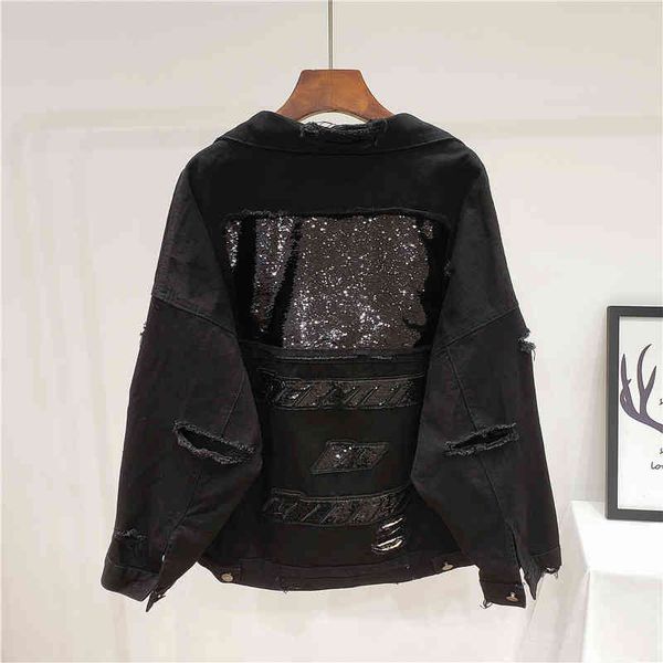 jacket red black denim jackets women fashion sequins coat loose long sleeve ripped hole jeans jacket outerwear female streetwear, Black;brown
jacket red black denim jackets women fashion sequins coat loose long sleeve ripped hole jeans jacket outerwear female streetwear, Black;brown