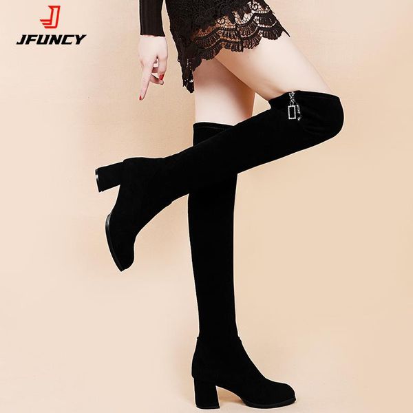 boots jfuncy women's over-the-knee winter high knee female slim legs high-heeled stretch woman thigh, Black
boots jfuncy women's over-the-knee winter high knee female slim legs high-heeled stretch woman thigh, Black