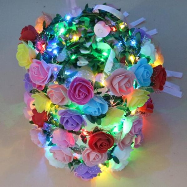 party decoration 10pcs/lot women girls led flashing flower headband light up floral garland glow wreath carnival wedding birthday xmas
party decoration 10pcs/lot women girls led flashing flower headband light up floral garland glow wreath carnival wedding birthday xmas
