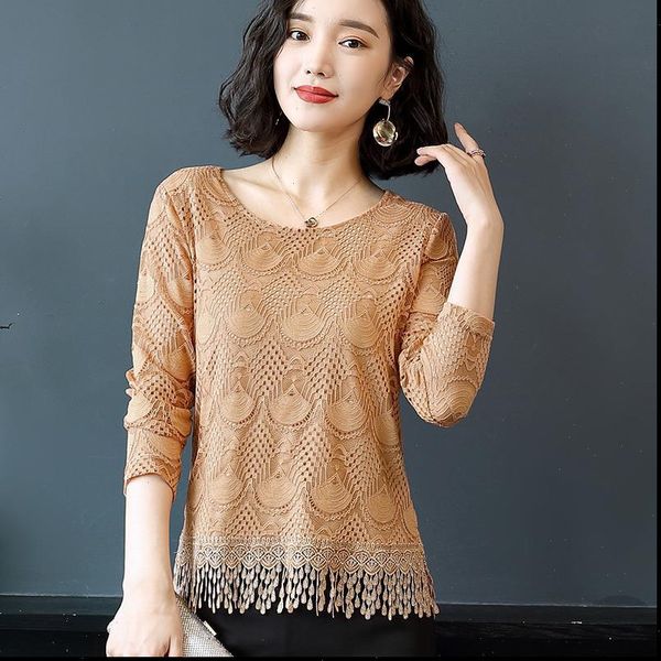 womens fashion blouses spring summer style chiffon shirt o neck fringe casual long sleeve lace blusas dd8245, White
womens fashion blouses spring summer style chiffon shirt o neck fringe casual long sleeve lace blusas dd8245, White