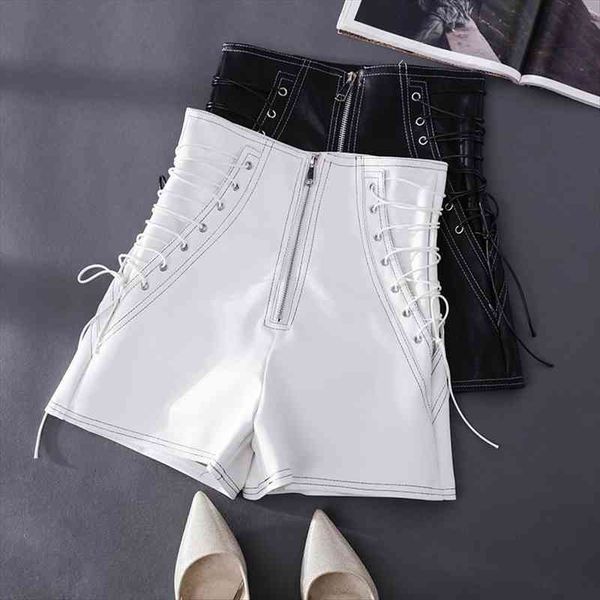 pu leather high waist womens shorts lace up black summer bodycon ladies party street punk casual, White;black
pu leather high waist womens shorts lace up black summer bodycon ladies party street punk casual, White;black