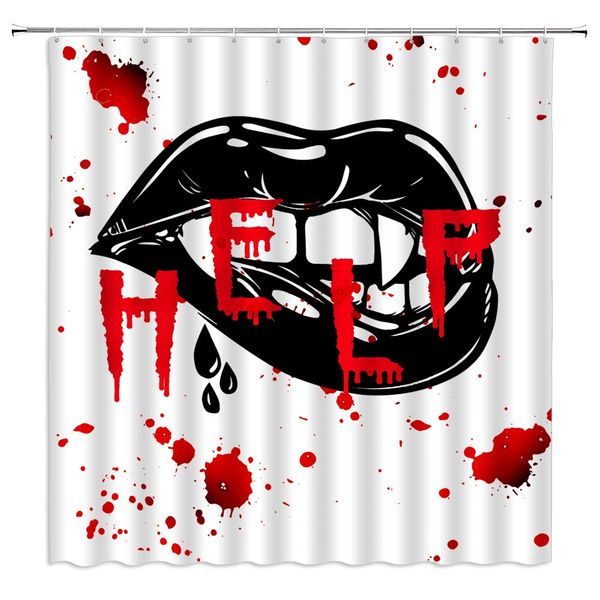 halloween shower curtain horror teeth red bloody lips asking for help text,70x70 inch polyester fabric bathroom accessories
halloween shower curtain horror teeth red bloody lips asking for help text,70x70 inch polyester fabric bathroom accessories