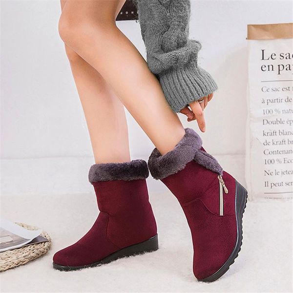 boots winter warm women's snow side chain solid color suede 43 yards low heel casual, Black
boots winter warm women's snow side chain solid color suede 43 yards low heel casual, Black