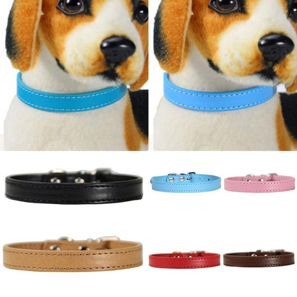 leather solid soft colorful pet dog collar for small medium large dogs neck strap adjustable safe puppy kitten cats collars & leashes
leather solid soft colorful pet dog collar for small medium large dogs neck strap adjustable safe puppy kitten cats collars & leashes