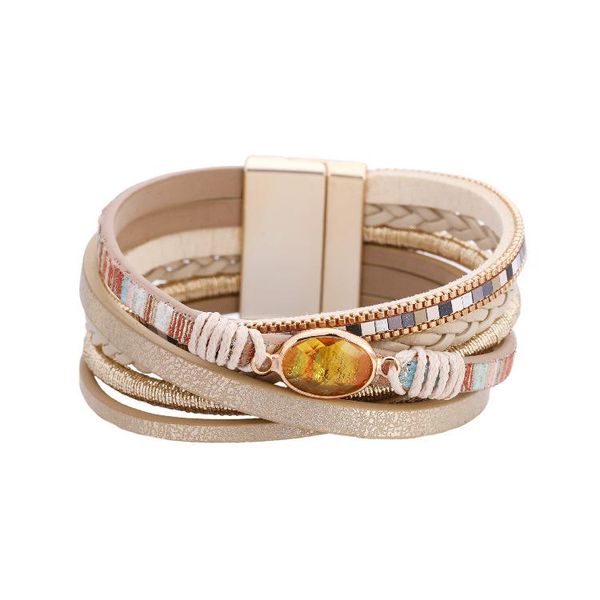 bangle ornapeadia 2021 bohemian bracelet for women female ethnic style multi-layer cross winding crystal leather buckle, Black
bangle ornapeadia 2021 bohemian bracelet for women female ethnic style multi-layer cross winding crystal leather buckle, Black