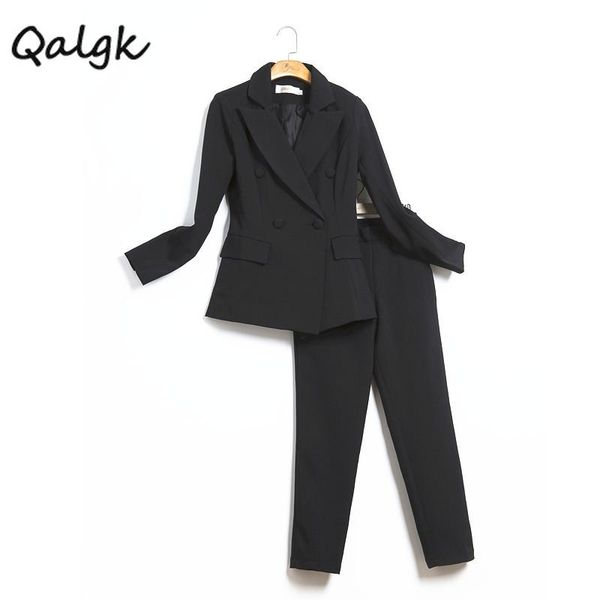 women's suits & blazers suit 2021 autumn slim slimming small jacket two-piece female temperament fashion solid color wild overalls, White;black
women's suits & blazers suit 2021 autumn slim slimming small jacket two-piece female temperament fashion solid color wild overalls, White;black