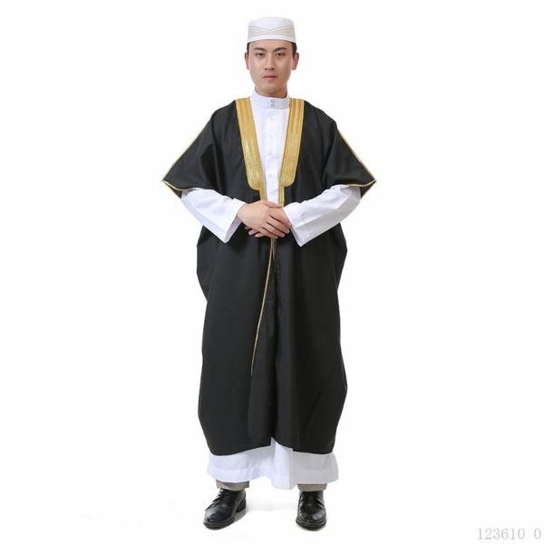 

ethnic clothing muslim mens islam jubba thobe shift long shirts white black abaya (suit for 60-100kg) dress men, Red