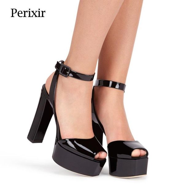 sandals perixir design women peep toe thick heel platform buckle strap footwear dress pumps shiny glitter lady shoes in summer, Black
sandals perixir design women peep toe thick heel platform buckle strap footwear dress pumps shiny glitter lady shoes in summer, Black