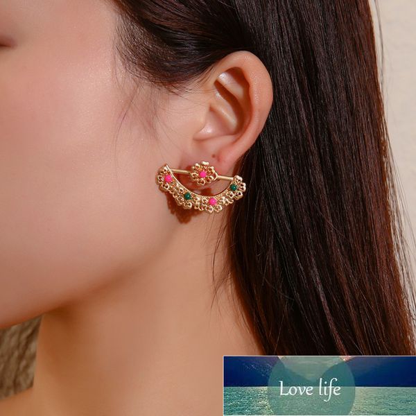 ethnic earing fashion flower earrings noble temperament gold color court stud earrings for women metal earings jewelry kolczyki  factory pri, Golden;silver
ethnic earing fashion flower earrings noble temperament gold color court stud earrings for women metal earings jewelry kolczyki  factory pri, Golden;silver