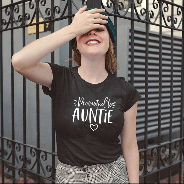 women t shirt promoted to auntie womens short sleeve tee summer funny casual aunt tees be, White
women t shirt promoted to auntie womens short sleeve tee summer funny casual aunt tees be, White