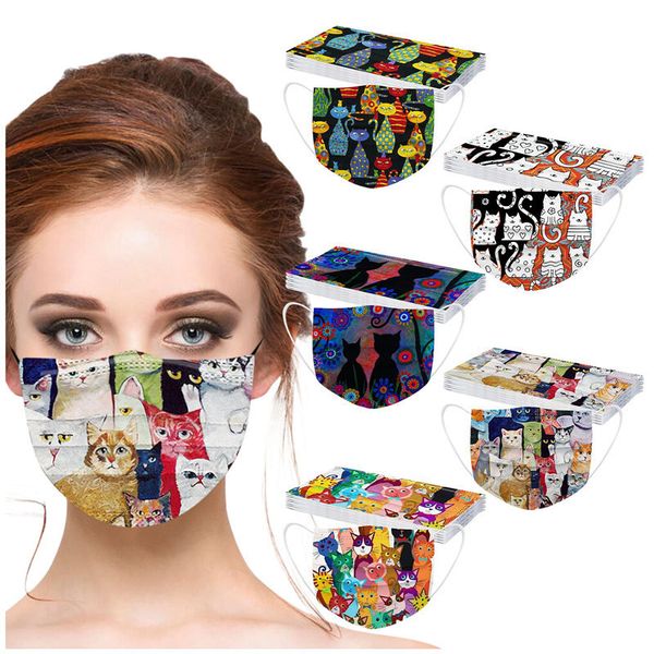 cute cat printed disposable mask for adults
cute cat printed disposable mask for adults