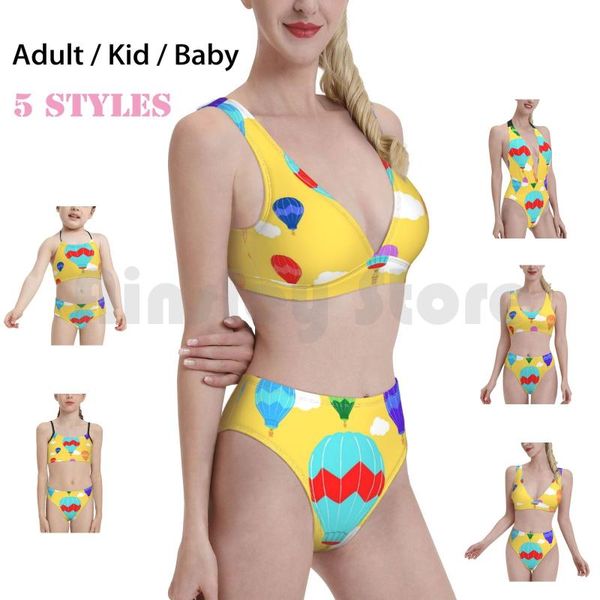 women's swimwear air balloon travel the world yellow swimsuit bikini padded high waist balloons, White;black
women's swimwear air balloon travel the world yellow swimsuit bikini padded high waist balloons, White;black