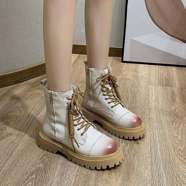 boots 2021 white platform thick bottom ankle for women anterior lace up shoes spring autumn side zipper british style footwear, Black
boots 2021 white platform thick bottom ankle for women anterior lace up shoes spring autumn side zipper british style footwear, Black
