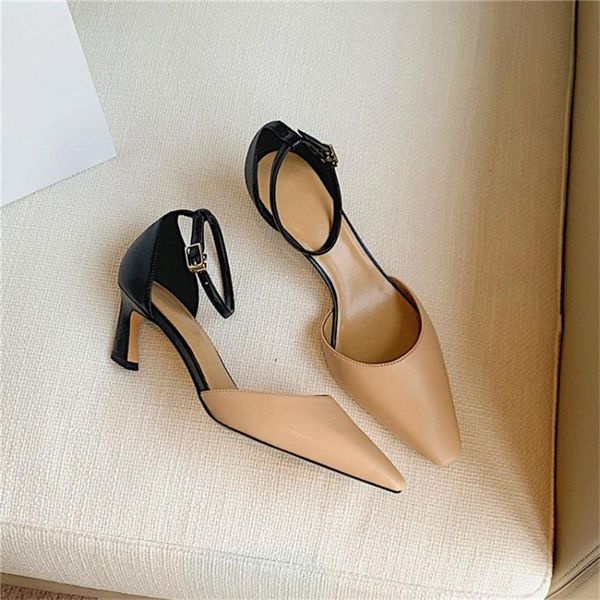 sandals pxelena concise 2021 summer shoes women party office lady daily work genuine leather ankle strap strange high heels 40, Black
sandals pxelena concise 2021 summer shoes women party office lady daily work genuine leather ankle strap strange high heels 40, Black