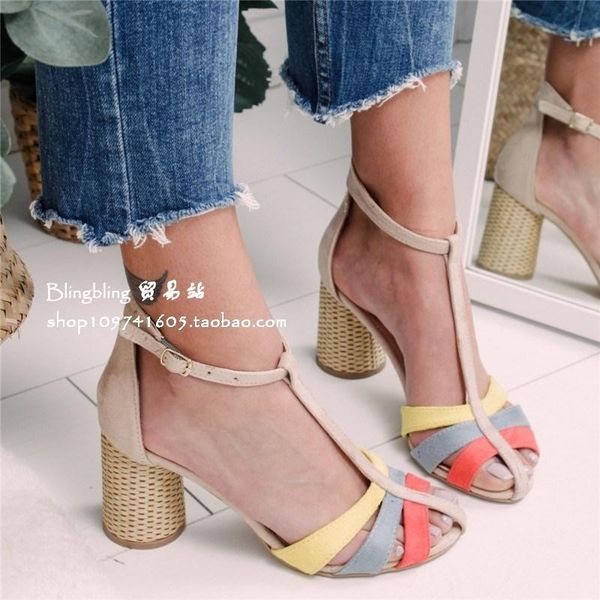 crystal women sandals square heel buckle strap gladiator stiletto sandalias mujer peep toe chunky sandal, Black
crystal women sandals square heel buckle strap gladiator stiletto sandalias mujer peep toe chunky sandal, Black