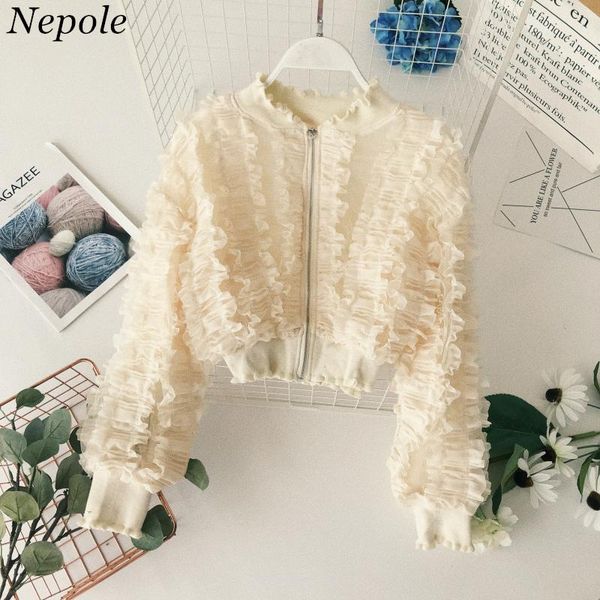 women's jackets neploe flower ruched ruffles women jacket solid sweet vintage zippler placket coat 2021 spring autumn casual loose outw, Black;brown
women's jackets neploe flower ruched ruffles women jacket solid sweet vintage zippler placket coat 2021 spring autumn casual loose outw, Black;brown