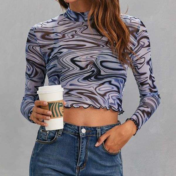 women's t-shirt 2021 mesh sheer crop women long sleeve stripe slim fit tee shirts ladies see through club summer fall, White
women's t-shirt 2021 mesh sheer crop women long sleeve stripe slim fit tee shirts ladies see through club summer fall, White