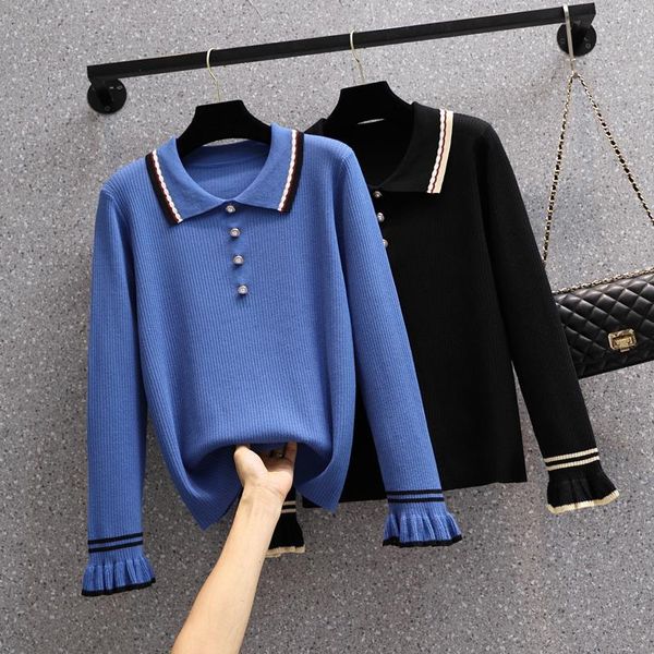 women's sweaters black blue sweet plus large size oversize korean style fashion pullovers for autumn clothing ladies 2021, White;black
women's sweaters black blue sweet plus large size oversize korean style fashion pullovers for autumn clothing ladies 2021, White;black