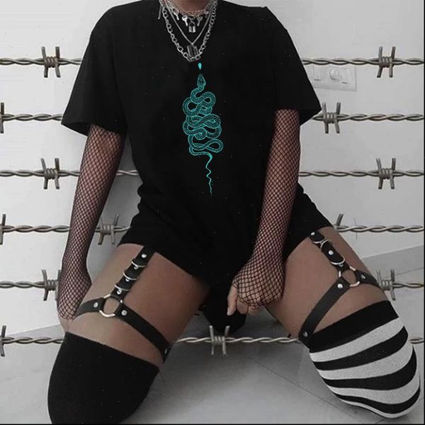 punk womens streetwear hip hop cotton personality gothic snake print short sleeved t shirt summer fun casual chic loose, White
punk womens streetwear hip hop cotton personality gothic snake print short sleeved t shirt summer fun casual chic loose, White