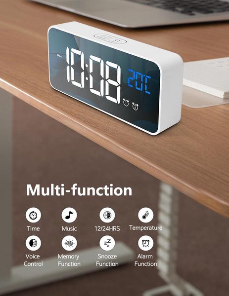 desk & table clocks 1pcs led mirror alarm clock digital display voice control electric tdeskwatch usb charging cable
desk & table clocks 1pcs led mirror alarm clock digital display voice control electric tdeskwatch usb charging cable
