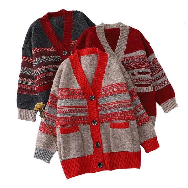women's knits & tees vintage woman oversized red patchwork knitted cardigan autumn fashion ladies loose soft knitwear female chic, White
women's knits & tees vintage woman oversized red patchwork knitted cardigan autumn fashion ladies loose soft knitwear female chic, White