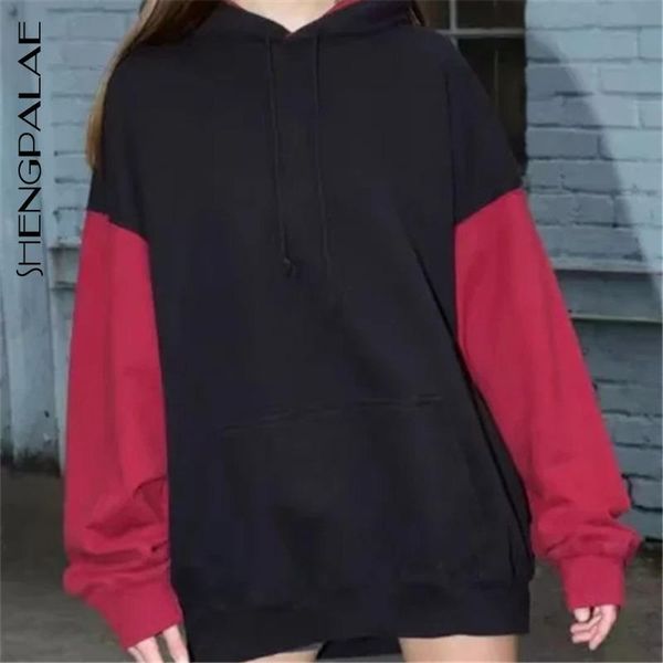 women's hoodies & sweatshirts shengpalae 2021 fashion women hit colot splice big pocket sweatshirt hooded pullovers female casual overs, Black
women's hoodies & sweatshirts shengpalae 2021 fashion women hit colot splice big pocket sweatshirt hooded pullovers female casual overs, Black