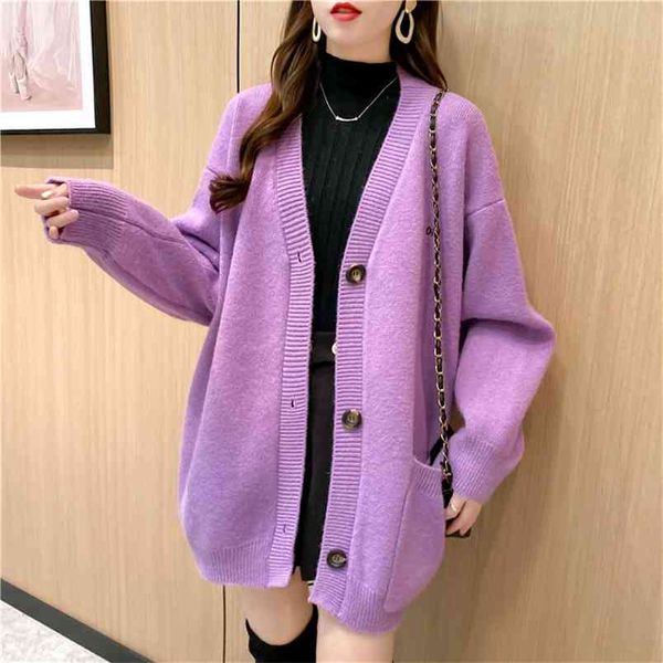sweater women loose outer wear lazy autumn and winter korean embroidery cardigan jacket women's sweater 210427, White;black
sweater women loose outer wear lazy autumn and winter korean embroidery cardigan jacket women's sweater 210427, White;black