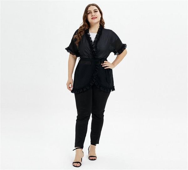 plus size outerwear & coats summer clothes for women 2021 style can be laced ruffled knitted chiffon coat cardigan air conditioner, Black
plus size outerwear & coats summer clothes for women 2021 style can be laced ruffled knitted chiffon coat cardigan air conditioner, Black