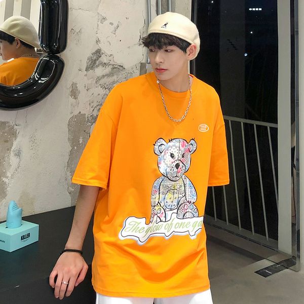 t-shirts bear print men's short sve t-shirt couple fashion brand super trend 5-sve round ne summer, White;black
t-shirts bear print men's short sve t-shirt couple fashion brand super trend 5-sve round ne summer, White;black