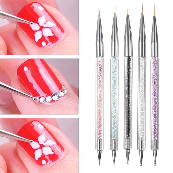 nail brushes 5pcs/set art dotting pen all for manicure gel polish acrylic handle rhinestone crystal 2 way nails accessories tool, Yellow
nail brushes 5pcs/set art dotting pen all for manicure gel polish acrylic handle rhinestone crystal 2 way nails accessories tool, Yellow