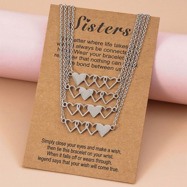 pendant necklaces 4pcs/5pcs heart-shaped friend necklace sister matching heart pendants jewelry birthday gifts, Silver
pendant necklaces 4pcs/5pcs heart-shaped friend necklace sister matching heart pendants jewelry birthday gifts, Silver