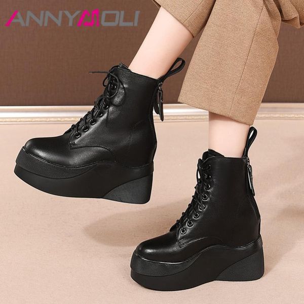 boots annymoli ankle women shoes real leather platform wedge heels short lace up zipper lady autumn winter black 40
boots annymoli ankle women shoes real leather platform wedge heels short lace up zipper lady autumn winter black 40