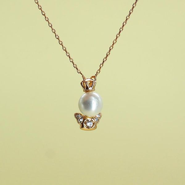 pendant necklaces fashion cute little angel crown imitation pearl zircon necklace for women girls sweet style christmas jewelry gift, Silver
pendant necklaces fashion cute little angel crown imitation pearl zircon necklace for women girls sweet style christmas jewelry gift, Silver