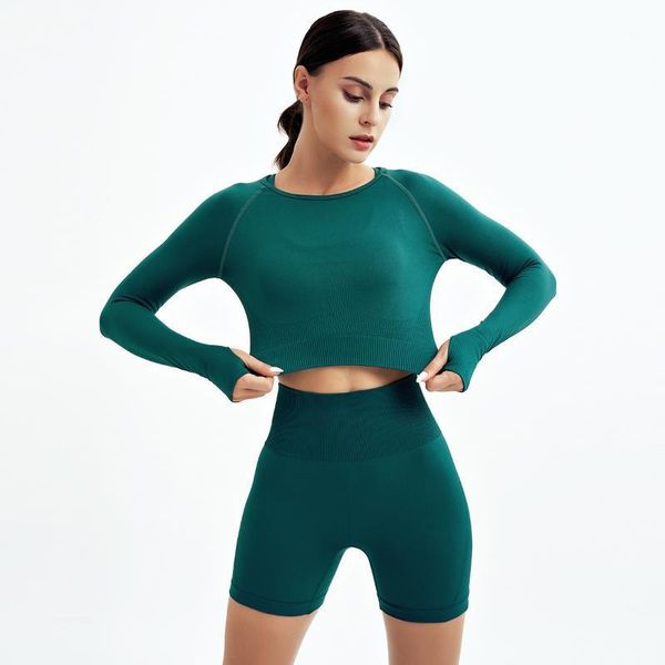 yoga outfit 5 colors women's full sleeve slimming suits thumb hole fashion workout short set seamless quick dry running outfits
yoga outfit 5 colors women's full sleeve slimming suits thumb hole fashion workout short set seamless quick dry running outfits