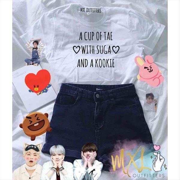 kpop a cup of women t shirts tae with suga and kookie fashion korea tee short sleeve tumblr cute, White
kpop a cup of women t shirts tae with suga and kookie fashion korea tee short sleeve tumblr cute, White