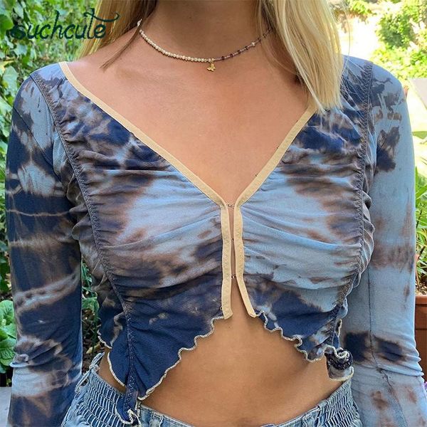 women's t-shirt suchcute tie dye print t-shirts y2k tee v neck tshirt 2021 long sleeve vintage female streetwear clubwear 90s, White
women's t-shirt suchcute tie dye print t-shirts y2k tee v neck tshirt 2021 long sleeve vintage female streetwear clubwear 90s, White