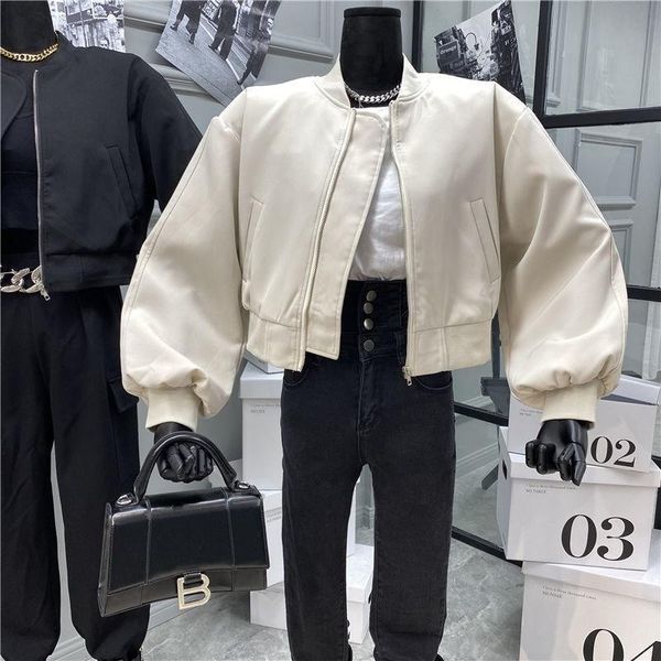 women's jackets autumn casual solid color round-neck zipper short jacket tide thin korean version loose fashion woman, Black;brown
women's jackets autumn casual solid color round-neck zipper short jacket tide thin korean version loose fashion woman, Black;brown