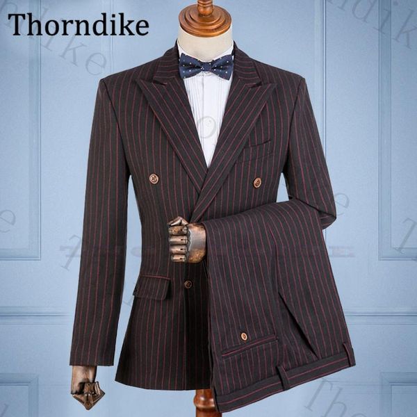 men's suits & blazers thorndike business suit men 2021 stripd formal dubble breasted wedding for casual slim fit groomsmen tuxedos, White;black
men's suits & blazers thorndike business suit men 2021 stripd formal dubble breasted wedding for casual slim fit groomsmen tuxedos, White;black