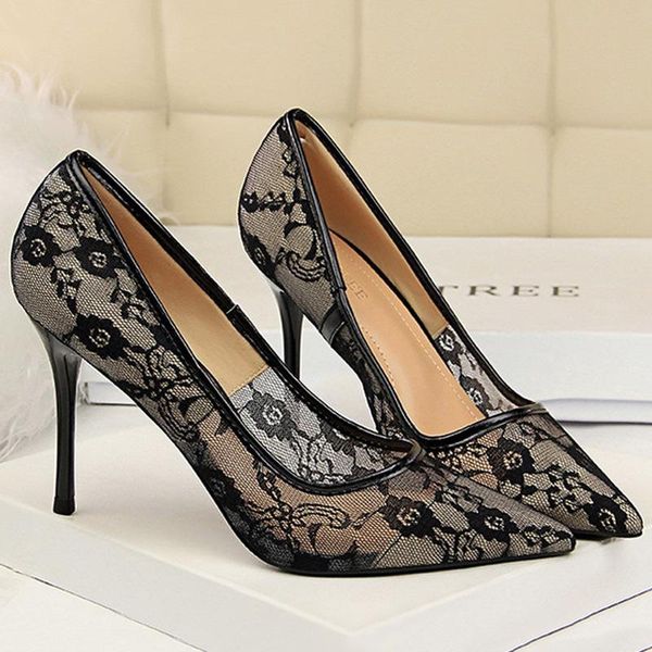 dress shoes 2021 elegant lace women pumps high heels transparent flower wedding pointed toe party, Black
dress shoes 2021 elegant lace women pumps high heels transparent flower wedding pointed toe party, Black