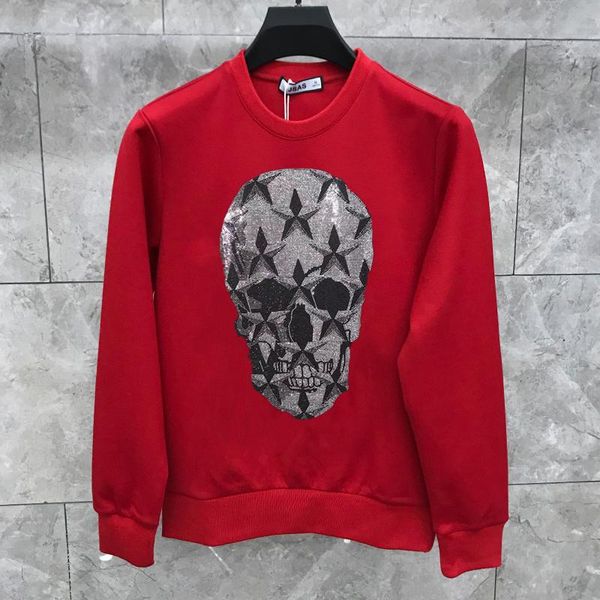 men's hoodies & sweatshirts street korean warm hoodie brand hip hop pullover casual oversized skull rhinestone clothing, Black
men's hoodies & sweatshirts street korean warm hoodie brand hip hop pullover casual oversized skull rhinestone clothing, Black