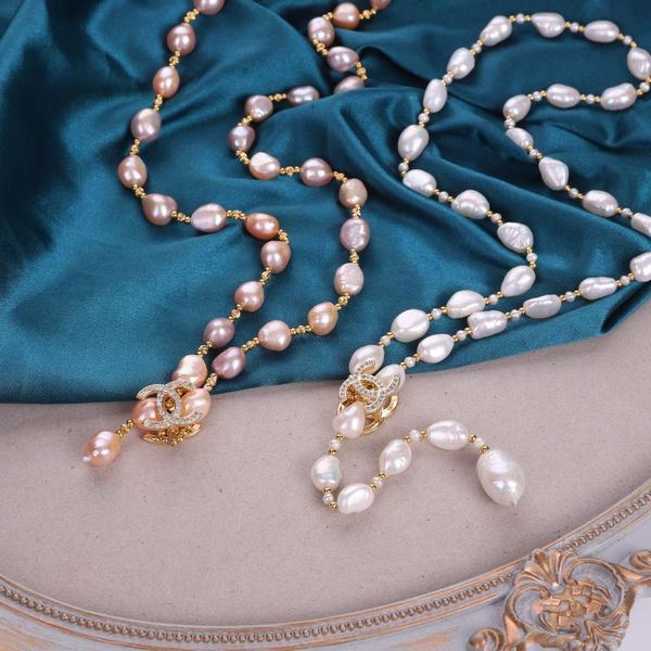 chains baroque pearl necklace female 14k gold niche design sense light luxury long autumn/winter sweater chain, Silver
chains baroque pearl necklace female 14k gold niche design sense light luxury long autumn/winter sweater chain, Silver