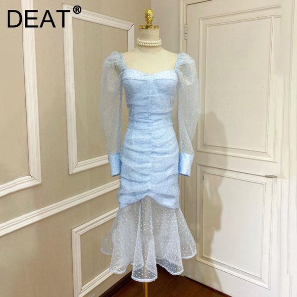 casual dresses deat woman mermaid dress blue mesh sequin long sleeve square collar fold elegant slim thin style 2021 summer 15xm421, Black;gray
casual dresses deat woman mermaid dress blue mesh sequin long sleeve square collar fold elegant slim thin style 2021 summer 15xm421, Black;gray
