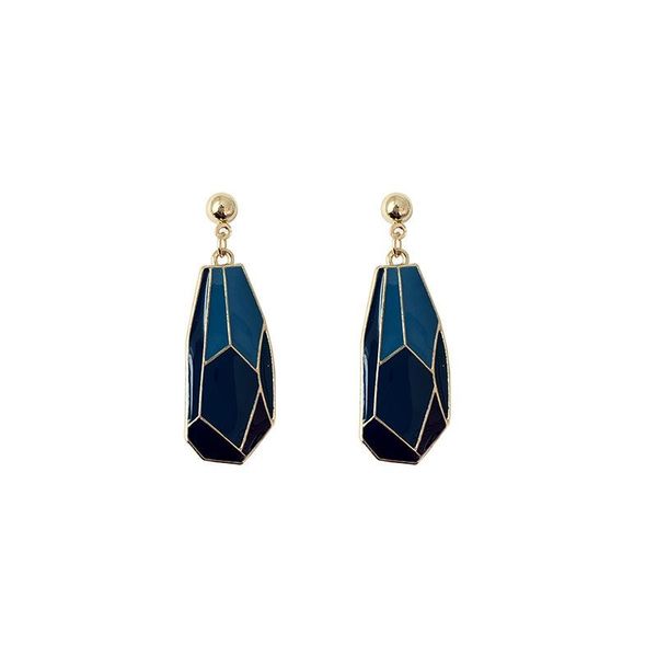 clip-on & screw back blue geometric ethnic non pierced earrings simple pendant charm, Silver
clip-on & screw back blue geometric ethnic non pierced earrings simple pendant charm, Silver