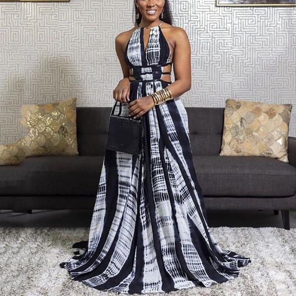 casual dresses halter womens floor length high waist backless hollow out evening night party club wear vestidos 2021, Black;gray
casual dresses halter womens floor length high waist backless hollow out evening night party club wear vestidos 2021, Black;gray